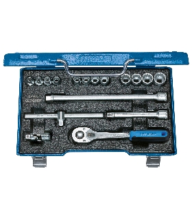 JUEGO DE LLAVES DE VASO 3/8"" 17 PZAS 6-19 MM 6239380 GEDORE